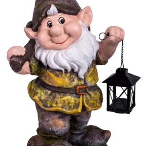 Decorațiuni MagicHome Gecco, Pitic cu lanternă, magnezie, 25x20x45 cm Super ofertă