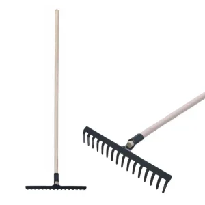 Greblă R105, 16 dinți, mâner din lemn pentru grădină 1600 mm Livrare rapidă