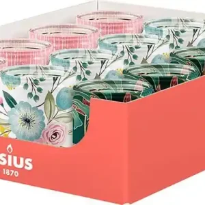 Ofertă de sezon Lumanare Bolsius Star.glas Love, 82/68 mm, in sticla, Sellbox 12 buc