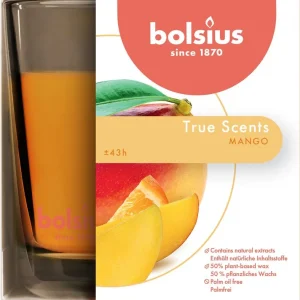 Transport gratuit Lumanare Bolsius Borcan True Scents 95/95 mm, parfumata, mango, in sticla