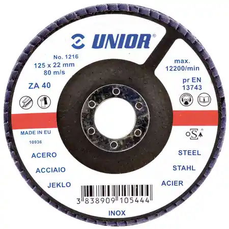 Retur ușor Disc plat 125mm, 80g UNIOR