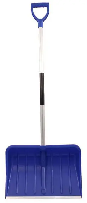 Cel mai bun preț Lopata de zapada din plastic 50 cm x 40 cm cu maner din aluminiu, albastra, XL-TOOLS
