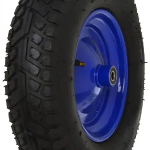 Roata gonflabila cu rulmenti, gaura 12 mm, diametru 39 cm, latime 8,5 cm, albastra, cu ax Discount