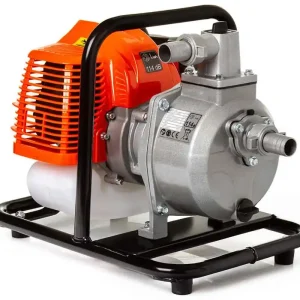 Pompă de apă motorizată, 150-300 l/min, înălțime de aspirație 8 m, refulare 25 m, 43 cm3, gât 1"; Noutate