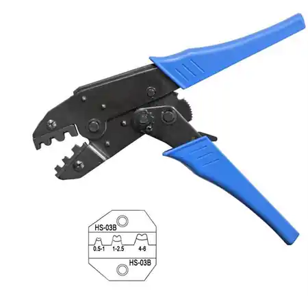 Retur gratuit Presa cu clichet pentru papuci neizolati LS-03B presa cu clichet pentru papuci neizolati 0,5…6mm² (LS-03B) KVD