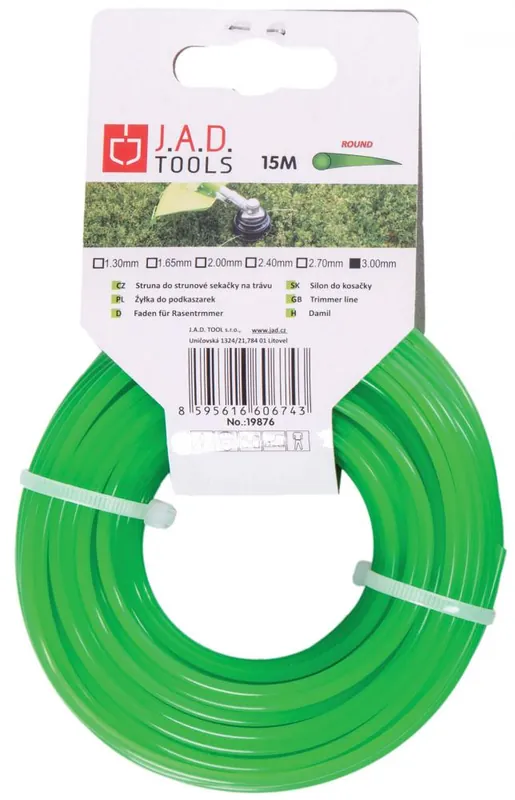 Snur rotund pentru mașina de tuns iarba 1,3 mm x 15 m, JAD Comandă acum