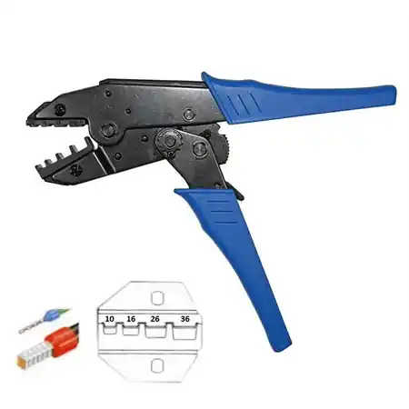 Presa cu clichet pentru papuci pin LG-1035GF presa cu clichet pentru papuci pin 10…35mm² (LG-1035GF) KVD Cel mai bun preț