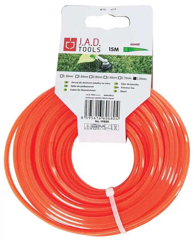Snur pătrat pentru mașina de tuns iarba 2,0 mm x 15 m, JAD Cel mai bun preț