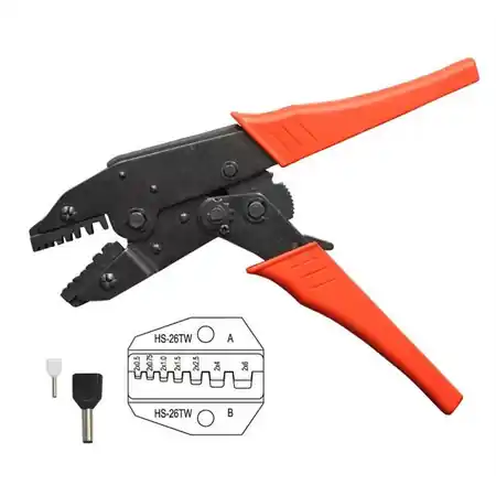 Presa cu clichet pentru papuci pin dublu presa clichet pt.papuci pin dubli 2x0.5…2x6mm² (HS-26TW) KVD Premium