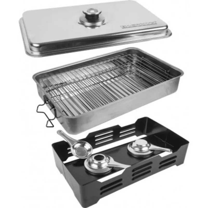 Lichidare de stoc Mic afumator balcon cu termometru pentru combustibil gel + rumeguș