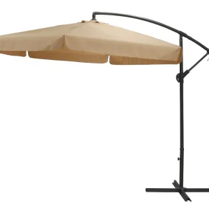 Cumpără acum Umbrelă de soare 300 cm gri-maro lateral BANANA cu bază KLC