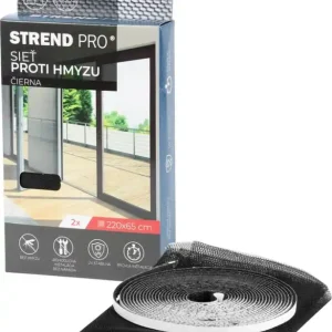 Plasa FlyScreen2 220x65 cm, impotriva insectelor si tantarilor, pentru usi de balcon, PE negru, ambalaj. 2 buc Plată sigură