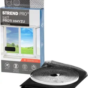 Cel mai vândut Plasa FlyScreen2 150x90 cm, impotriva insectelor si tantarilor, pentru fereastra, PE negru