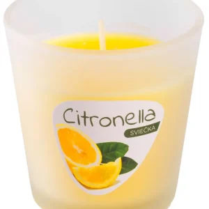 Lumanare cu citronella CG144, repellent, pahar de sticla, 80 g, 80x70 mm Ofertă specială