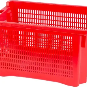 Reduceri Cutie ICS M401000, 40 lit., 56x35x31 cm, pereți perforați, roșu