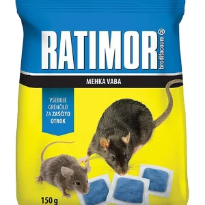 Vezi acum Momeală proaspătă RATIMOR® Brodifacoum, pentru șoareci și șobolani, 150 g, moale