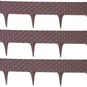 Palisade RattanPalisade L-2,40 m, maro inchis, ambalaj. 3 buc., 820x95/200 mm, UV Doar azi