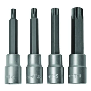 Set 4 biti torx act.1/2 T40-T70 100mm CR-V TMP" Popular
