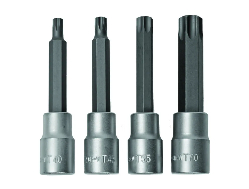 Set 4 biti torx act.1/2 T40-T70 100mm CR-V TMP" Popular