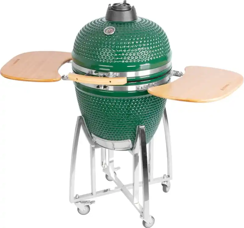 Grill Strend Pro Kamado Egg 21";, diametru 46,7 cm, inaltime gratar 91 cm, verde, 130x73x122 cm Mai ieftin