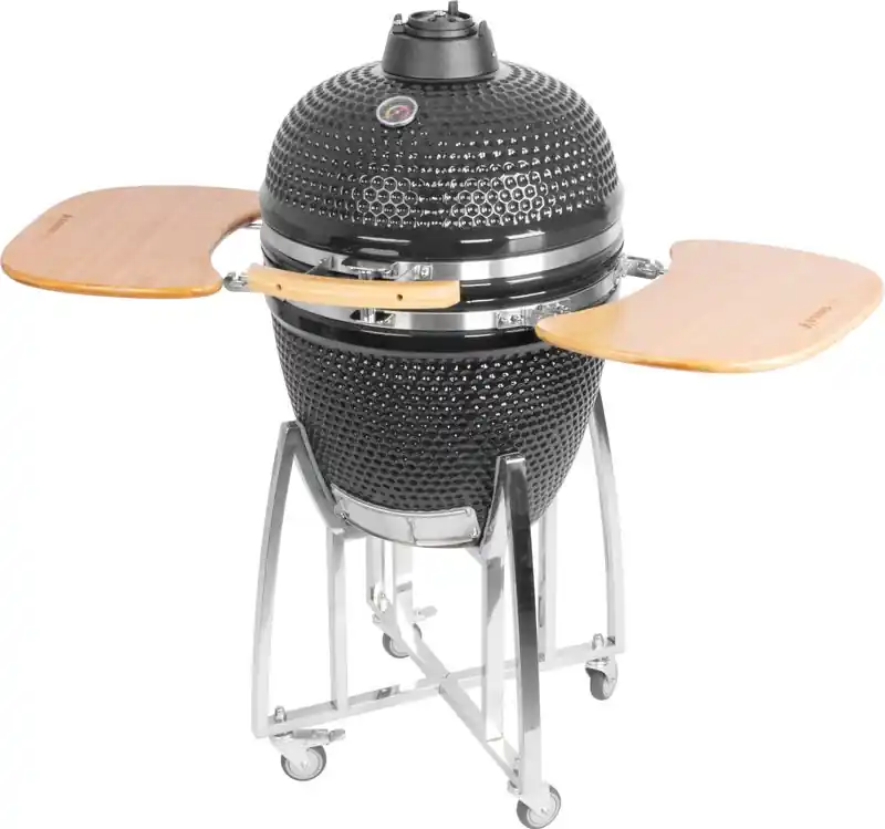 Calitate înaltă Grill Strend Pro Kamado Egg 21";, diametru 46,7 cm, înălțime grătar 91 cm, negru, 130x73x122 cm