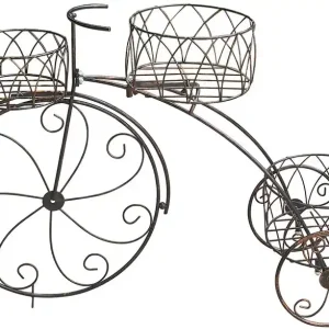 Ofertă limitată Decor Strend Pro, suport pentru 3 ghivece de flori, bicicleta