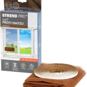 Reducere specială Plasa FlyScreen3 150x130 cm, impotriva insectelor si tantarilor, pentru fereastra, PE maro