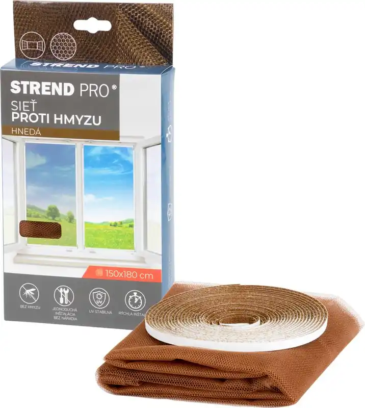 Plasa FlyScreen3 150x180 cm, impotriva insectelor si tantarilor, pentru fereastra, PE maro Ofertă specială