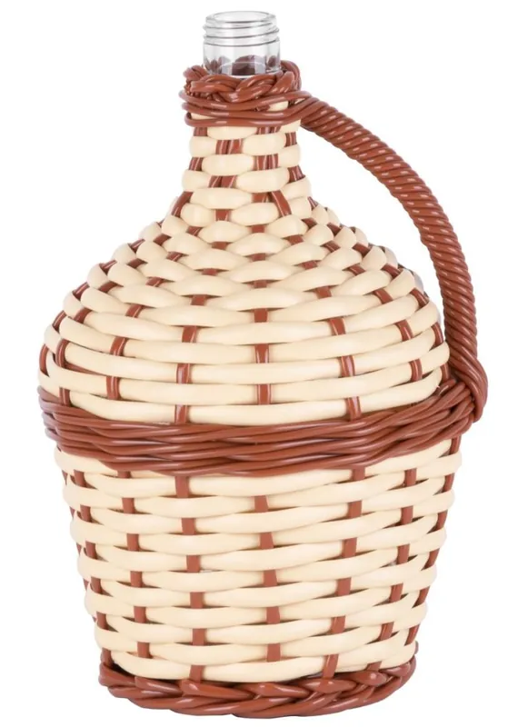 Ofertă limitată Damijohn Strend Pro Cada Wilo, 2 lit. pahar, pentru vin si snaps, impletit, MIX culori