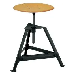 Noutate Scaun rotund, 400-600mm, lemn, otel antracit [4330816413654]