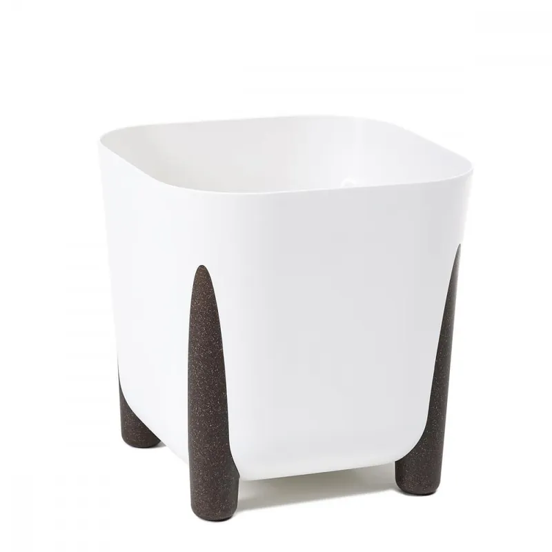 Ghiveci UH 360x360 mm FRIDA ECO reciclat pe picioare alb înălțime 322 mm Ofertă limitată