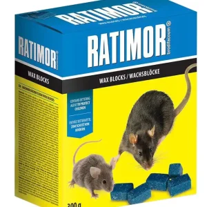 Mai ieftin Momeală blocuri de ceară RATIMOR® Brodifacoum, pentru șoareci și șobolani, 300 g, blocuri de parafină