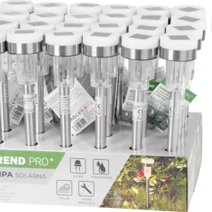 Lampa de gradina Strend Pro, solara, 2x LED, 5,5x37,3 cm, sellbox 24 buc. Super ofertă