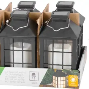 Popular Lantern Strend Pro Garden, solar, efect de flacara, 10,5x10,5x19 cm, sellbox 6 buc