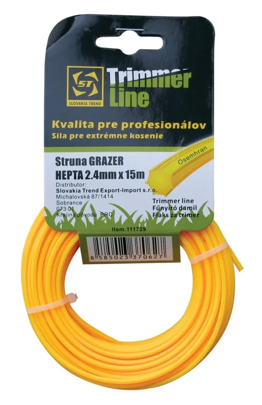 Expediere rapidă Silon pentru cosit Grazer Pro Hepta 1,6 mm, L-15 m, HEX