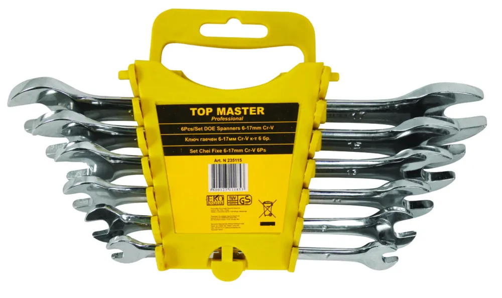 Calitate înaltă Cheie fixa 6-17mm set 6pcs CR-V TMP 235115