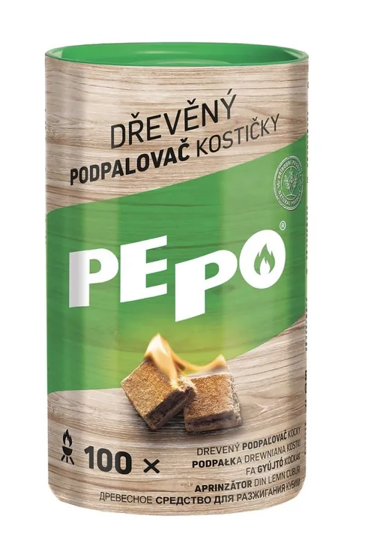 Brichetă PE-PO® din lemn masiv, 100 buc, brichetă pentru grătare, sobe, seminee, cuptoare Preț redus