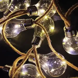 Cumpărături sigure Lanț de becuri solare Strend Pro, 10x LED, formă de bec, solar, L-3,8 m