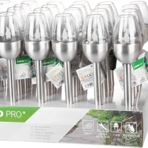 Doar azi Lampă Strend Pro Candle, solar, 1x LED, oțel inoxidabil, 6x28 cm, Sellbox 24 buc