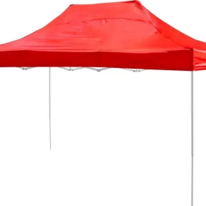 Reducere Cort FESTIVAL 30, 3x3 m, roșu, profesional, prelată rezistentă la UV, fără perete