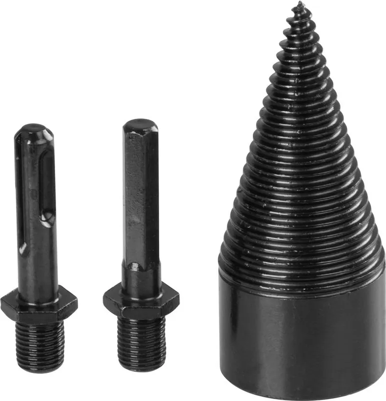 Doar azi Mandrin Strend Pro, pană de despicare, con, 42 mm, HEX 1/2"; și adaptoare SDS+, pentru lemn