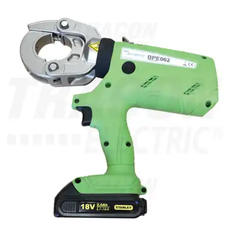 Presa hidraulica electrica pt.papuci,in geanta de transport D62E 6-240mm2, 3550g, 62kN, 340°, Li-ion, 18V, 2000mAh Tracon Cel mai vândut