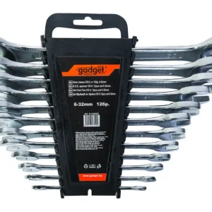 Set chei fixe CR-V Gadget 12 piese 6-32mm, standard DIN 3110, finisaj mat, suport plastic Mai ieftin