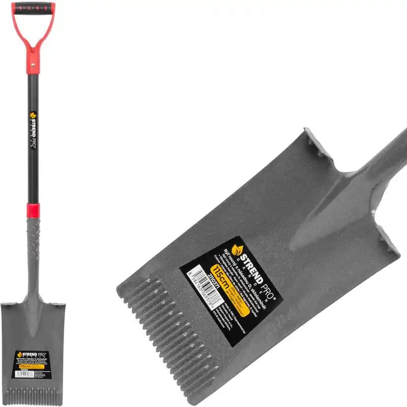 Preț redus Spade Strend Pro Garden ErgoBULL, drept, cu mâner D, fibră de sticlă, drenaj, 1150 mm