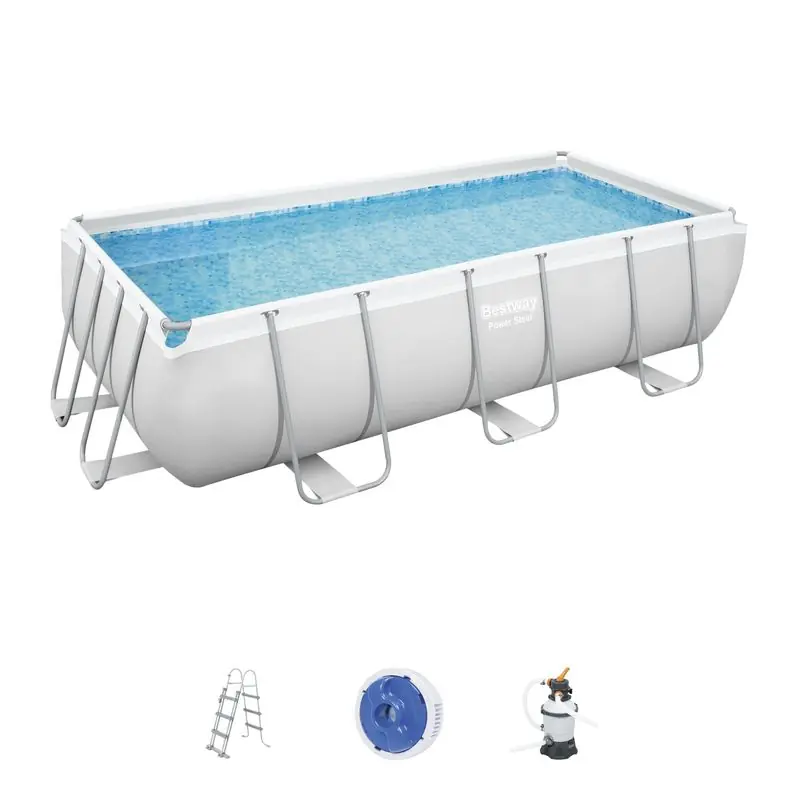 Pool Bestway® Power Steel™, 56442, filtrare nisip, scară, dozator, 4,04x2,01x1,00 m Cumpără online
