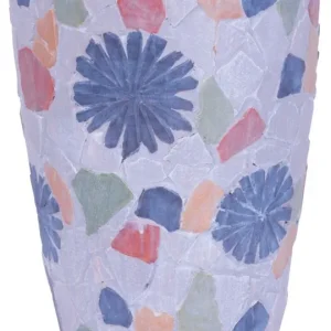 Reducere specială Decor MagicHome, Ghiveci cu mozaic, gri, ceramică, 20,5x20,5x28 cm