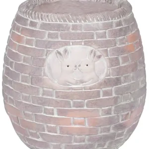 Decor MagicHome, Ghiveci cu mozaic, maro, cu iepurași, ceramică, 25x25x25 cm Cel mai vândut