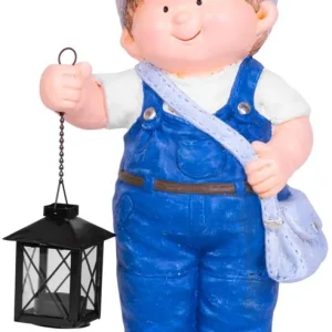 Cumpărături sigure Decor MagicHome, Baiat cu lanterna, ceramica, 22,5x16x41 cm