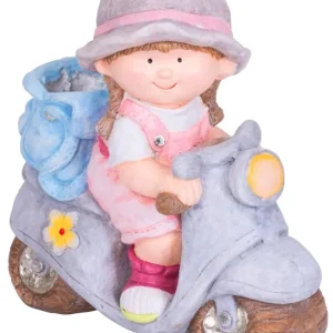 Disponibil imediat Decor MagicHome, Fată pe scuter, ceramică, 36,5x17,5x37,5 cm
