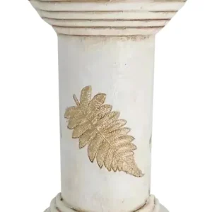 Plată securizată Decor MagicHome, piedestal înalt, crem, ceramică, 25,5x25,5x41 cm